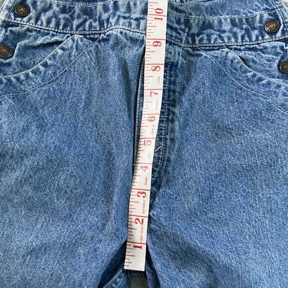 Vintage Levi's Kids Overalls Bib Dungaree Size 4/5 Blue Denim Jean Distressed - Picture 11 of 15